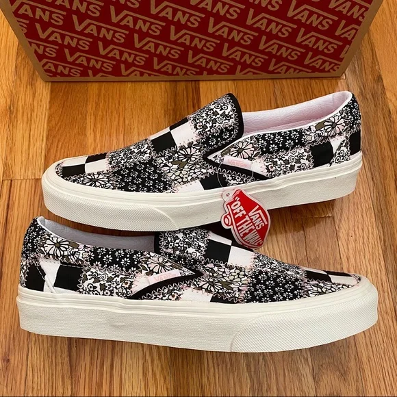 Vans Classic Slip On Patchwork Floral Women’s Sneakers - Picture 6 of 6